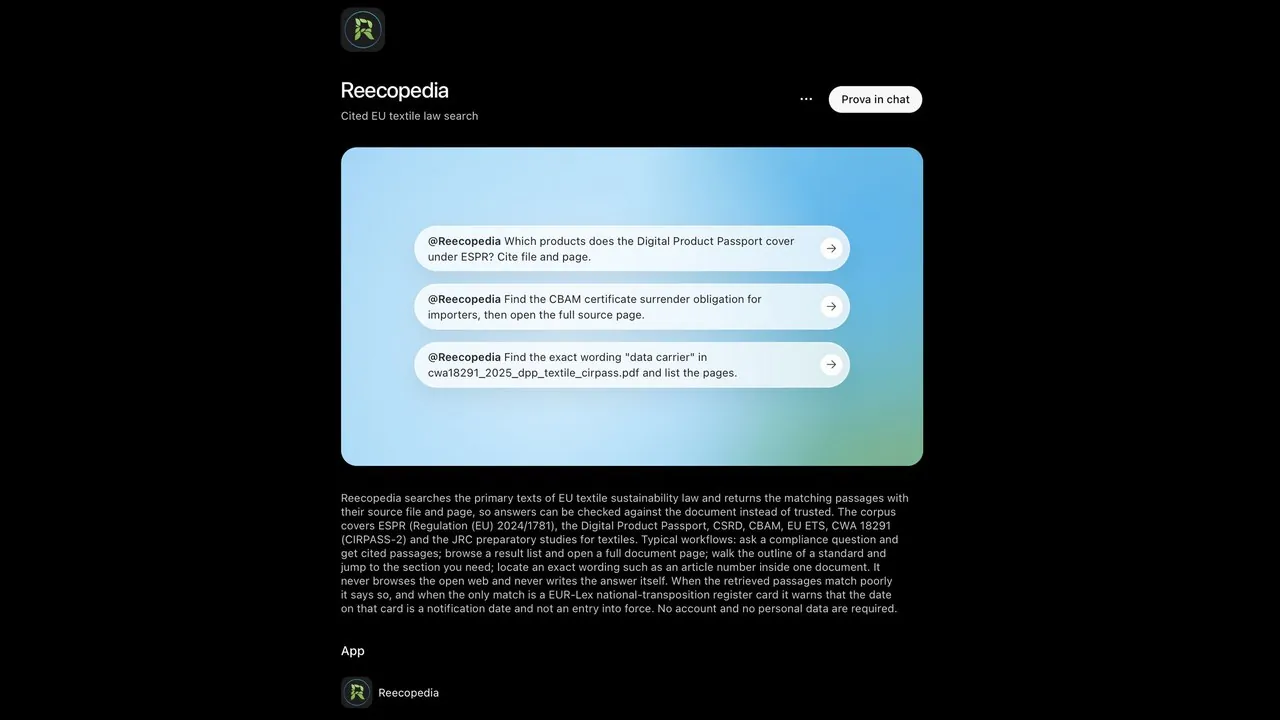 Vandaag werd Reecopedia officieel opgenomen in het OpenAI-ecosysteem